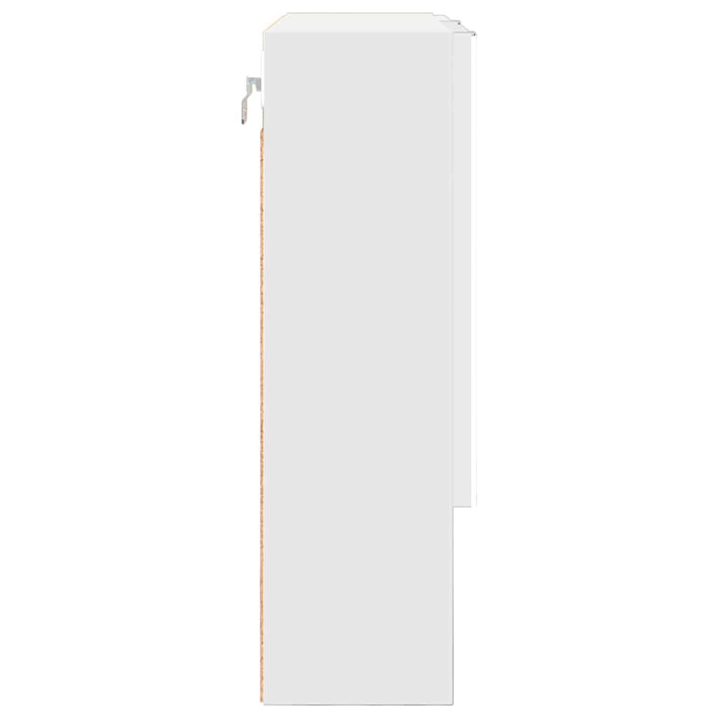 vidaXL Spiegelkast met plank Wit 59 x 17 x 55 cm Bewerkt hout
