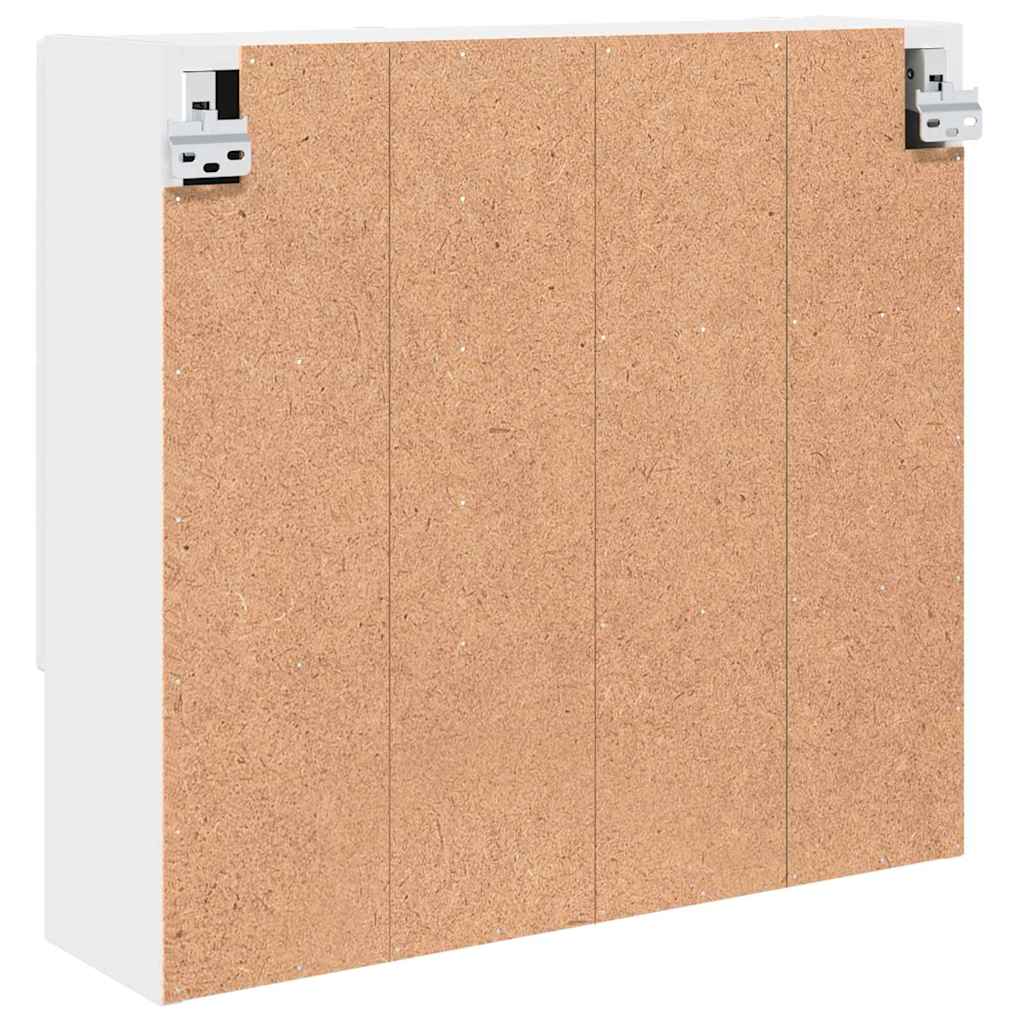 vidaXL Spiegelkast met plank Wit 59 x 17 x 55 cm Bewerkt hout