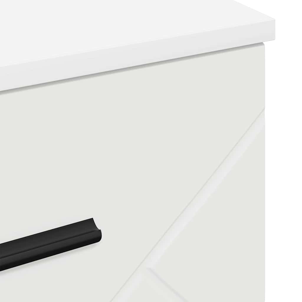 vidaXL Nachtkastje met lade Wit 38 x 38 x 66 cm Bewerkt hout