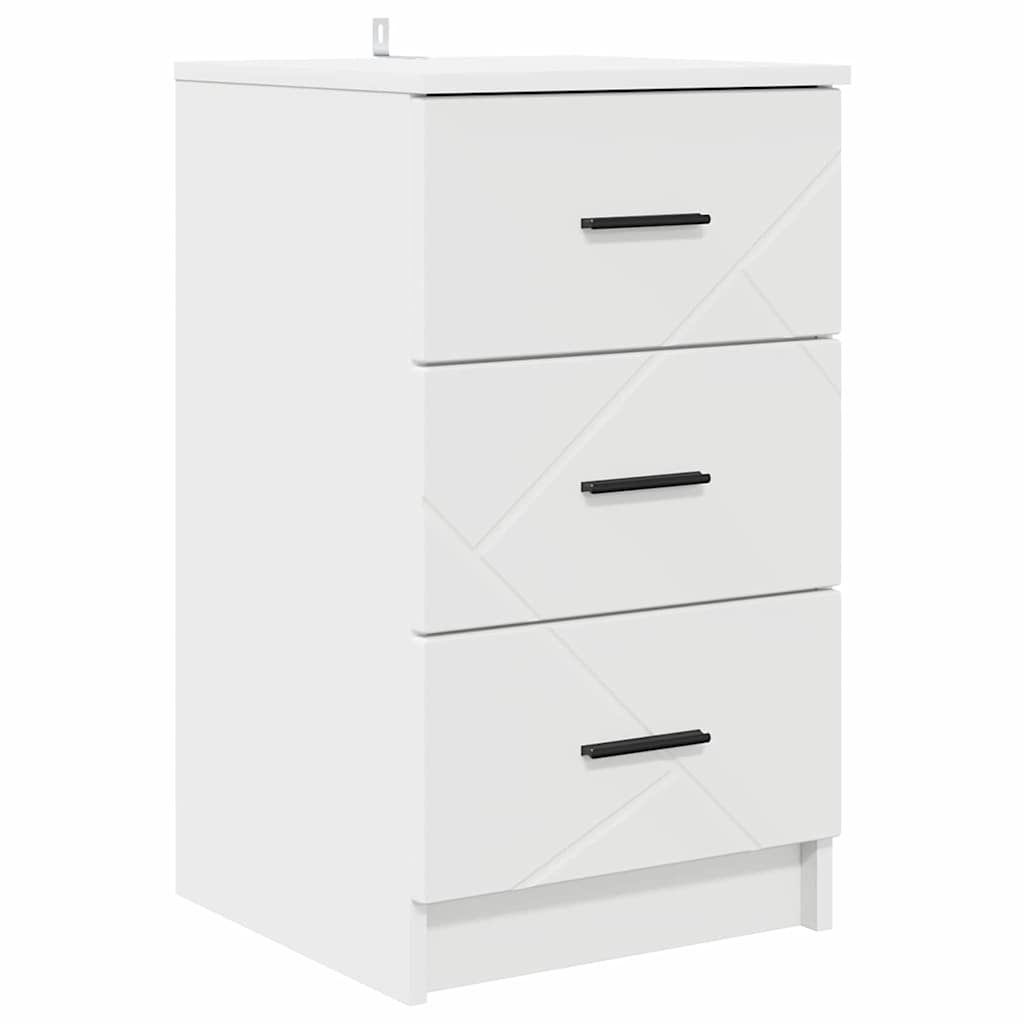 vidaXL Nachtkastje met lade Wit 38 x 38 x 66 cm Bewerkt hout