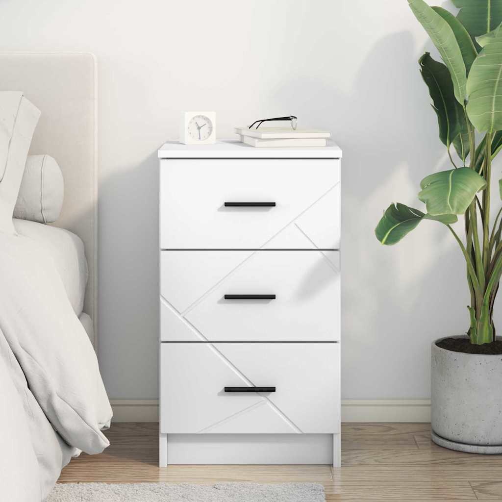 vidaXL Nachtkastje met lade Wit 38 x 38 x 66 cm Bewerkt hout