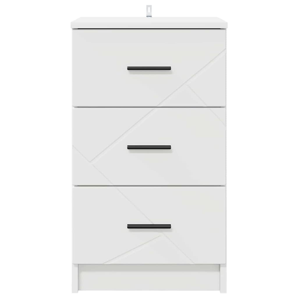 vidaXL Nachtkastje met lade Wit 38 x 38 x 66 cm Bewerkt hout