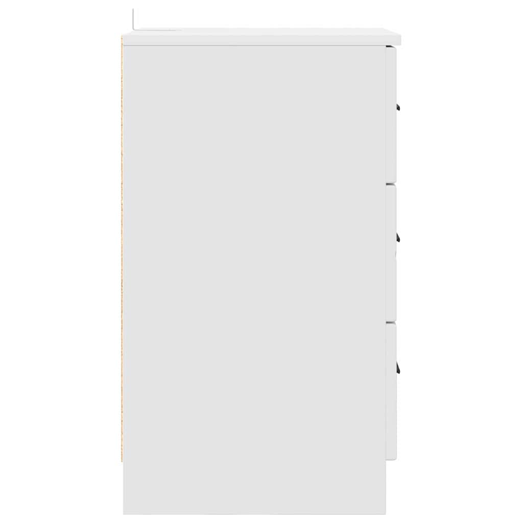 vidaXL Nachtkastje met lade Wit 38 x 38 x 66 cm Bewerkt hout