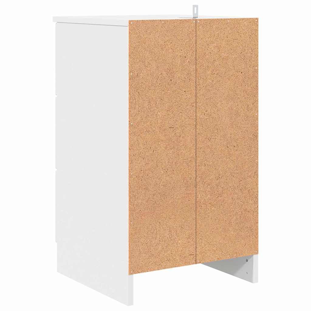 vidaXL Nachtkastje met lade Wit 38 x 38 x 66 cm Bewerkt hout