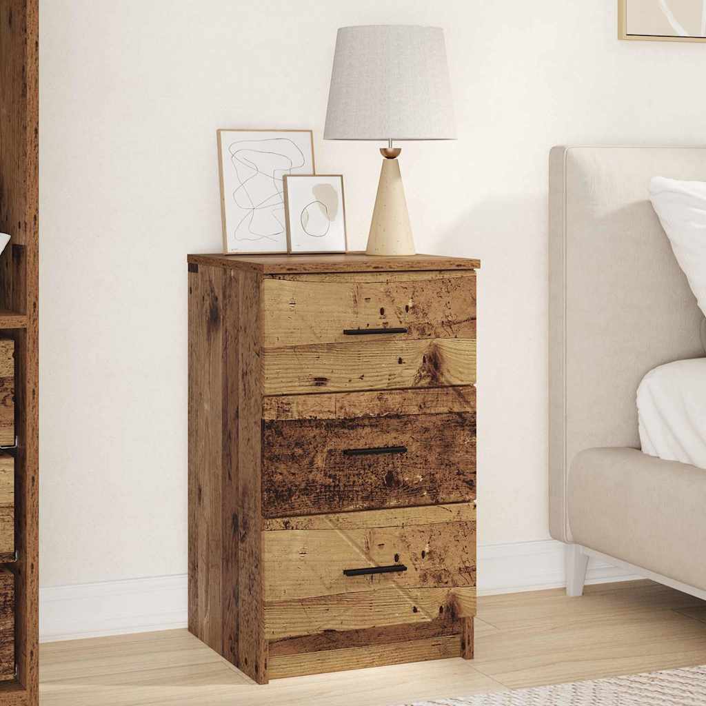 vidaXL Nachtkastje met lade Wit 38 x 38 x 66 cm Bewerkt hout