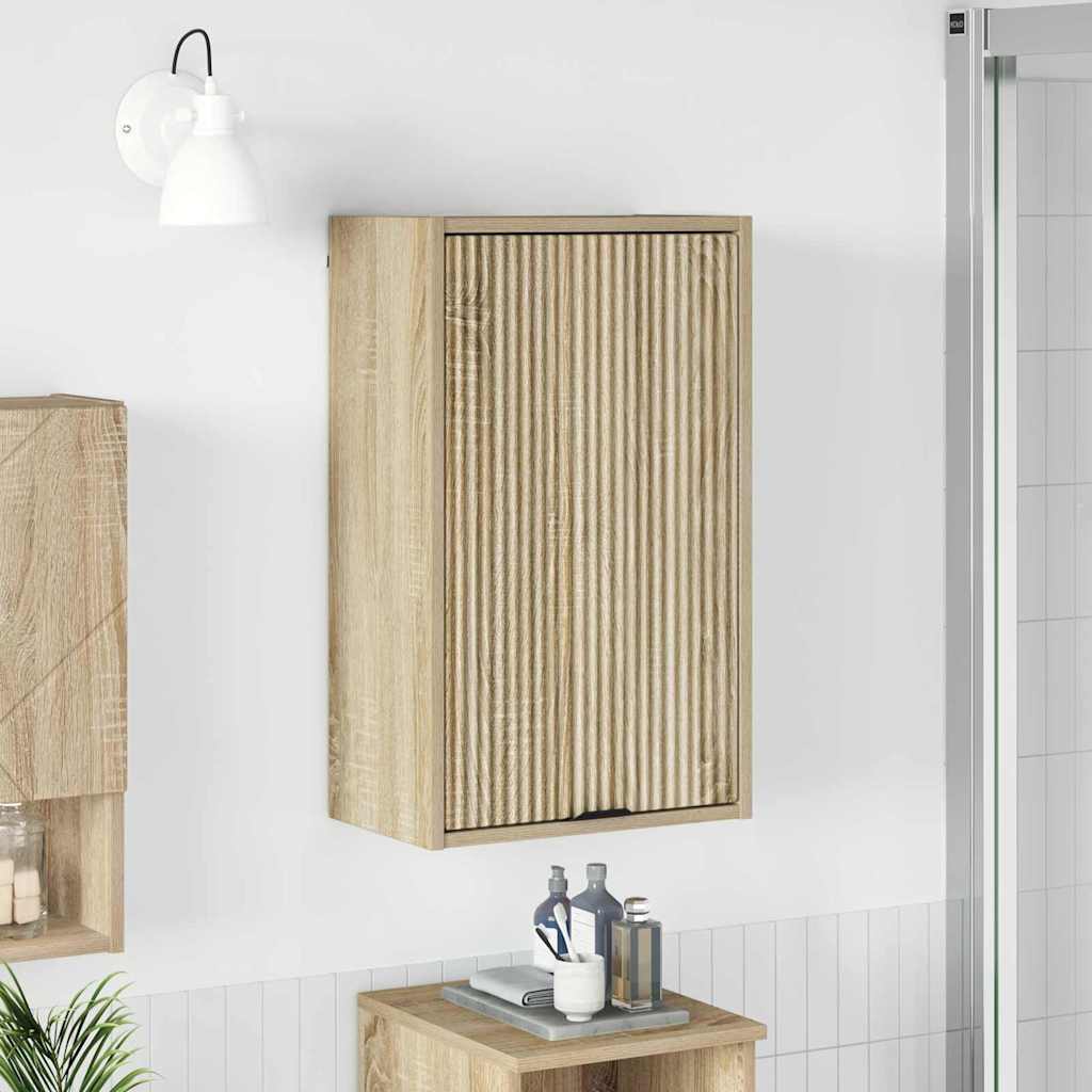 vidaXL Badkamer Kast Wandgemonteerd Wit 39 x 23.5 x 65 cm Bewerkt hout