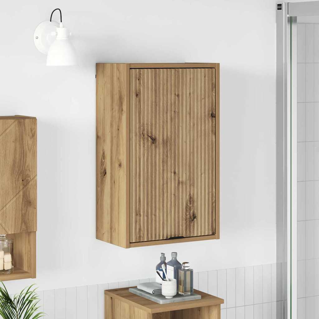 vidaXL Badkamer Kast Wandgemonteerd Wit 39 x 23.5 x 65 cm Bewerkt hout