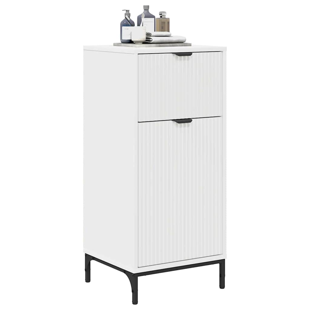 vidaXL Badkamer Kast met lade Wit 39.5 x 36 x 88 cm Bewerkt hout