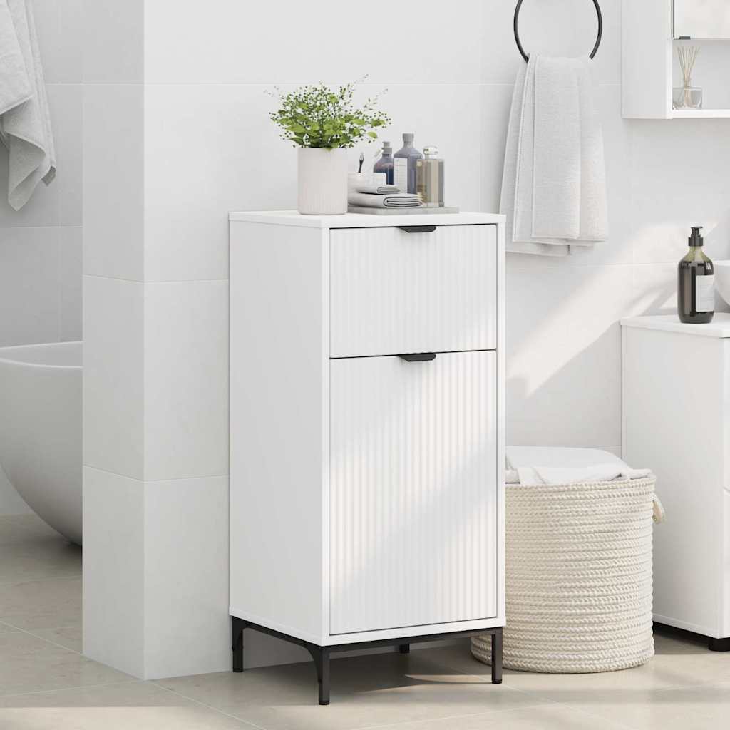 vidaXL Badkamer Kast met lade Wit 39.5 x 36 x 88 cm Bewerkt hout