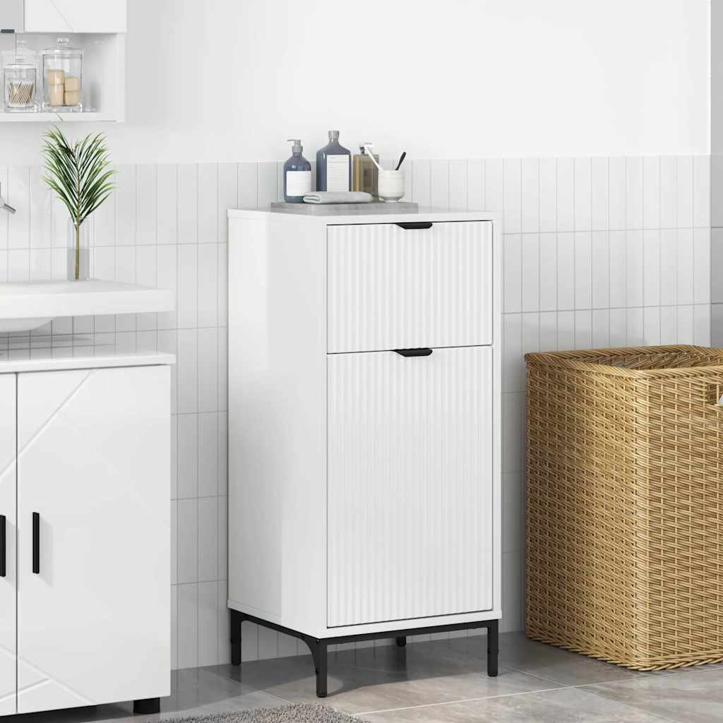 vidaXL Badkamer Kast met lade Wit 39.5 x 36 x 88 cm Bewerkt hout