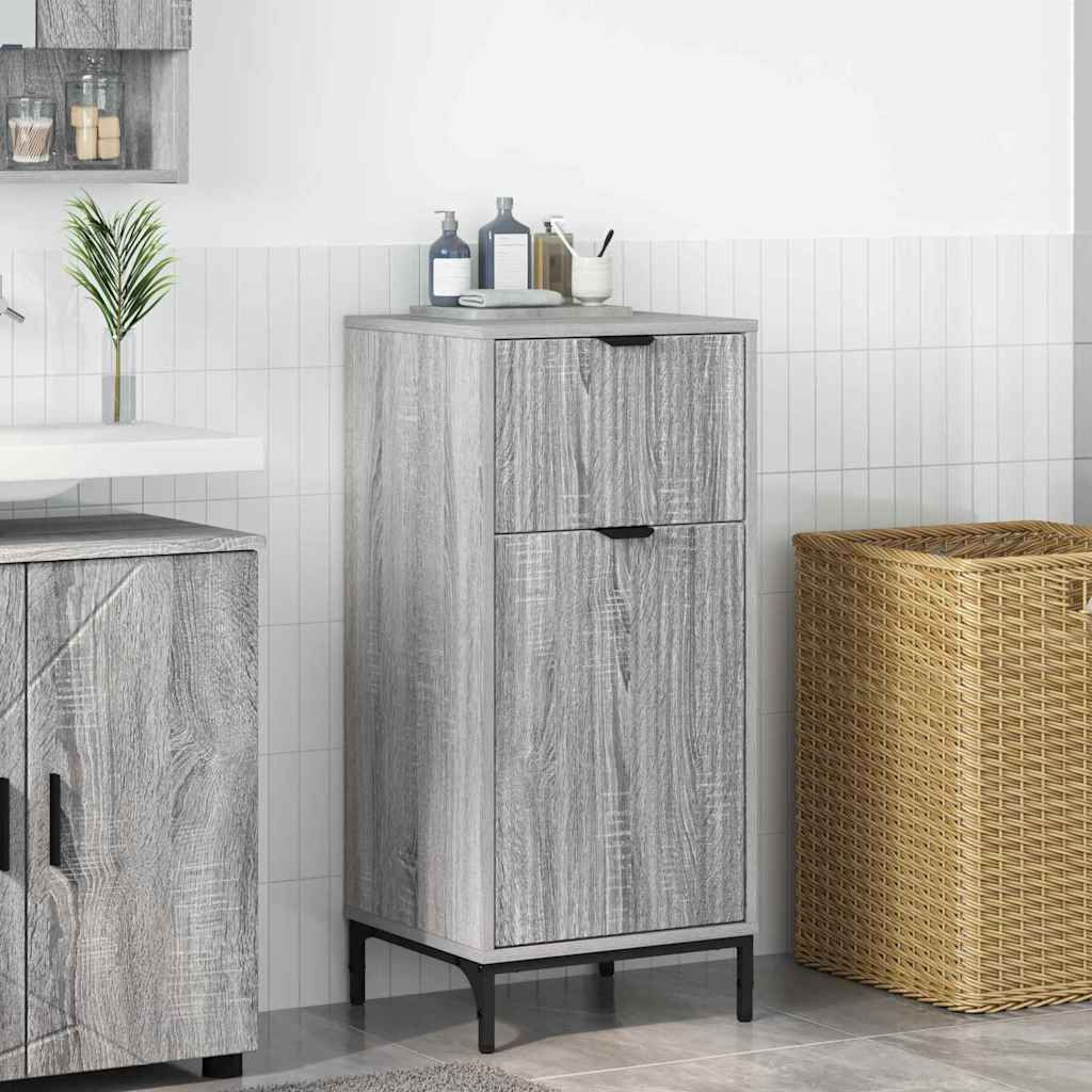 vidaXL Badkamer Kast met lade Wit 39.5 x 36 x 88 cm Bewerkt hout