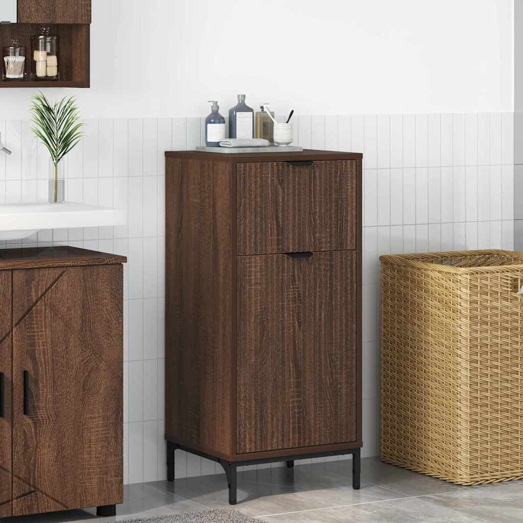 vidaXL Badkamer Kast met lade Wit 39.5 x 36 x 88 cm Bewerkt hout