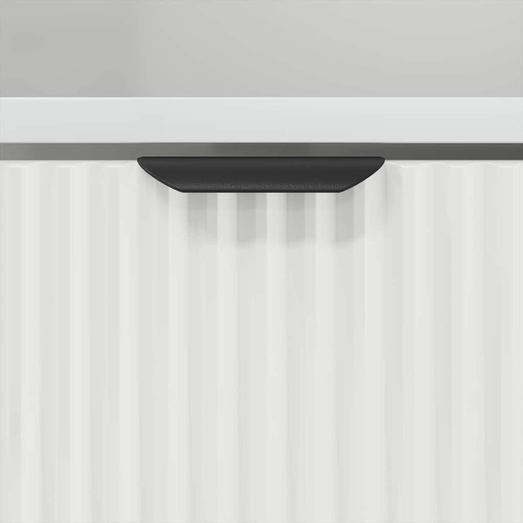 vidaXL Hoge badkamerkast met lade Wit 31.5 x 33 x 190 cm Bewerkt hout