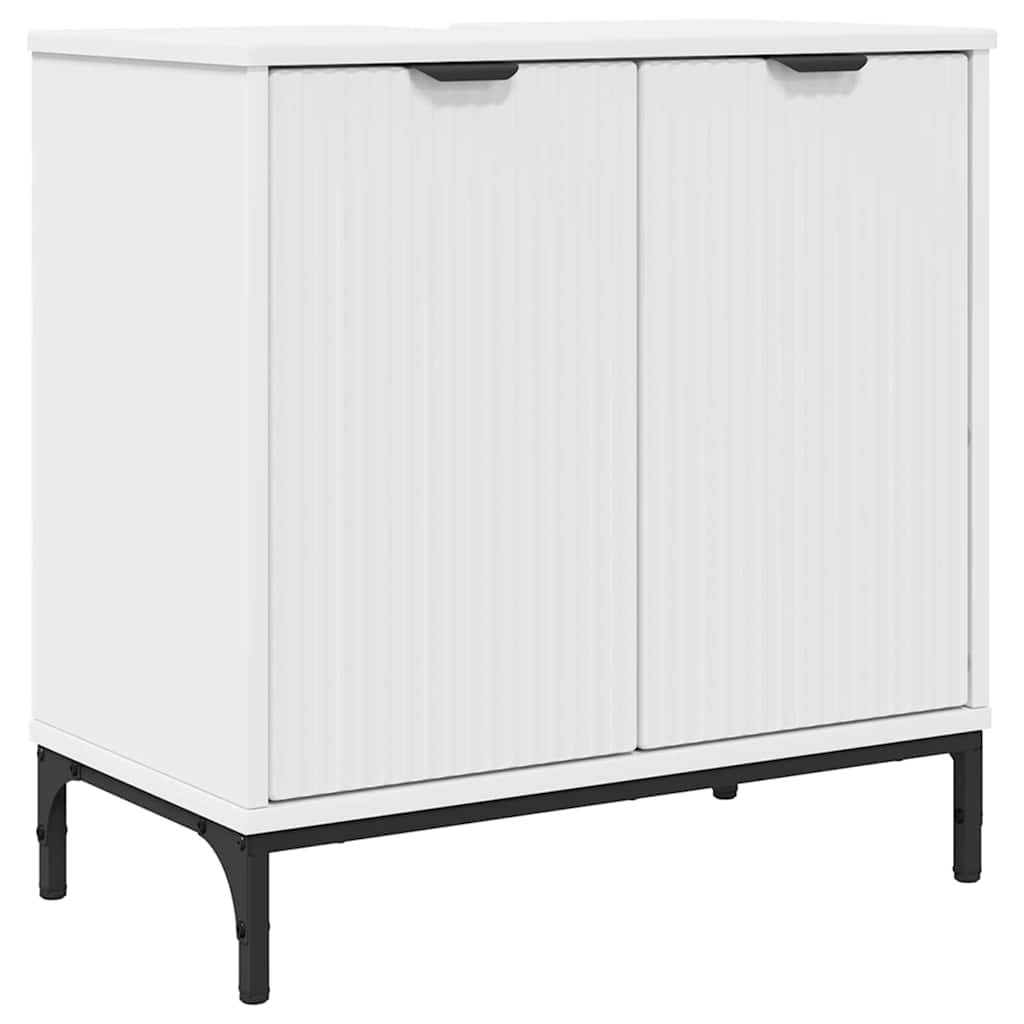 vidaXL Badkamertenk te kast Wit 60,5 x 33,5 x 61 cm Bewerkt hout