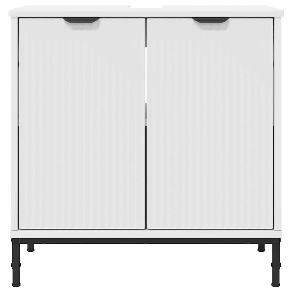 vidaXL Badkamertenk te kast Wit 60,5 x 33,5 x 61 cm Bewerkt hout