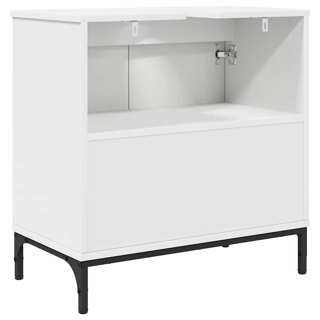 vidaXL Badkamertenk te kast Wit 60,5 x 33,5 x 61 cm Bewerkt hout