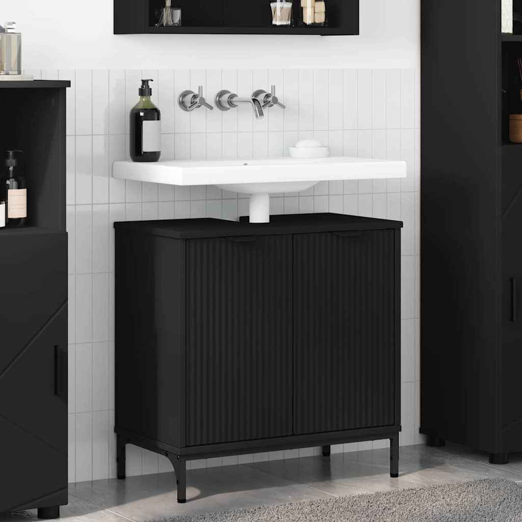 vidaXL Badkamertenk te kast Wit 60,5 x 33,5 x 61 cm Bewerkt hout
