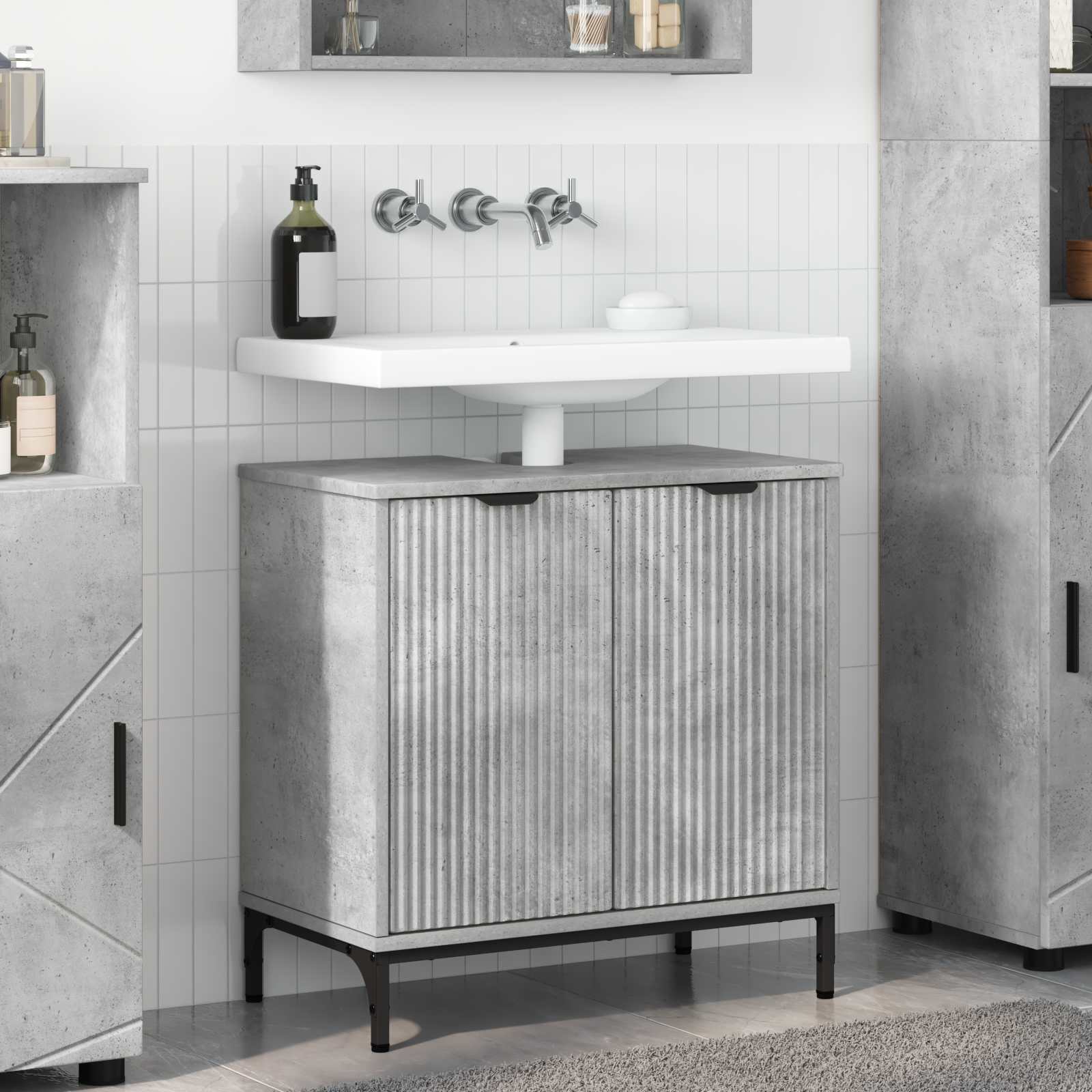 vidaXL Badkamertenk te kast Wit 60,5 x 33,5 x 61 cm Bewerkt hout