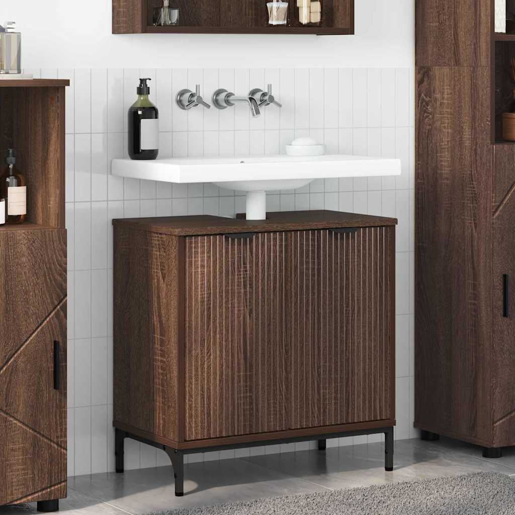 vidaXL Badkamertenk te kast Wit 60,5 x 33,5 x 61 cm Bewerkt hout