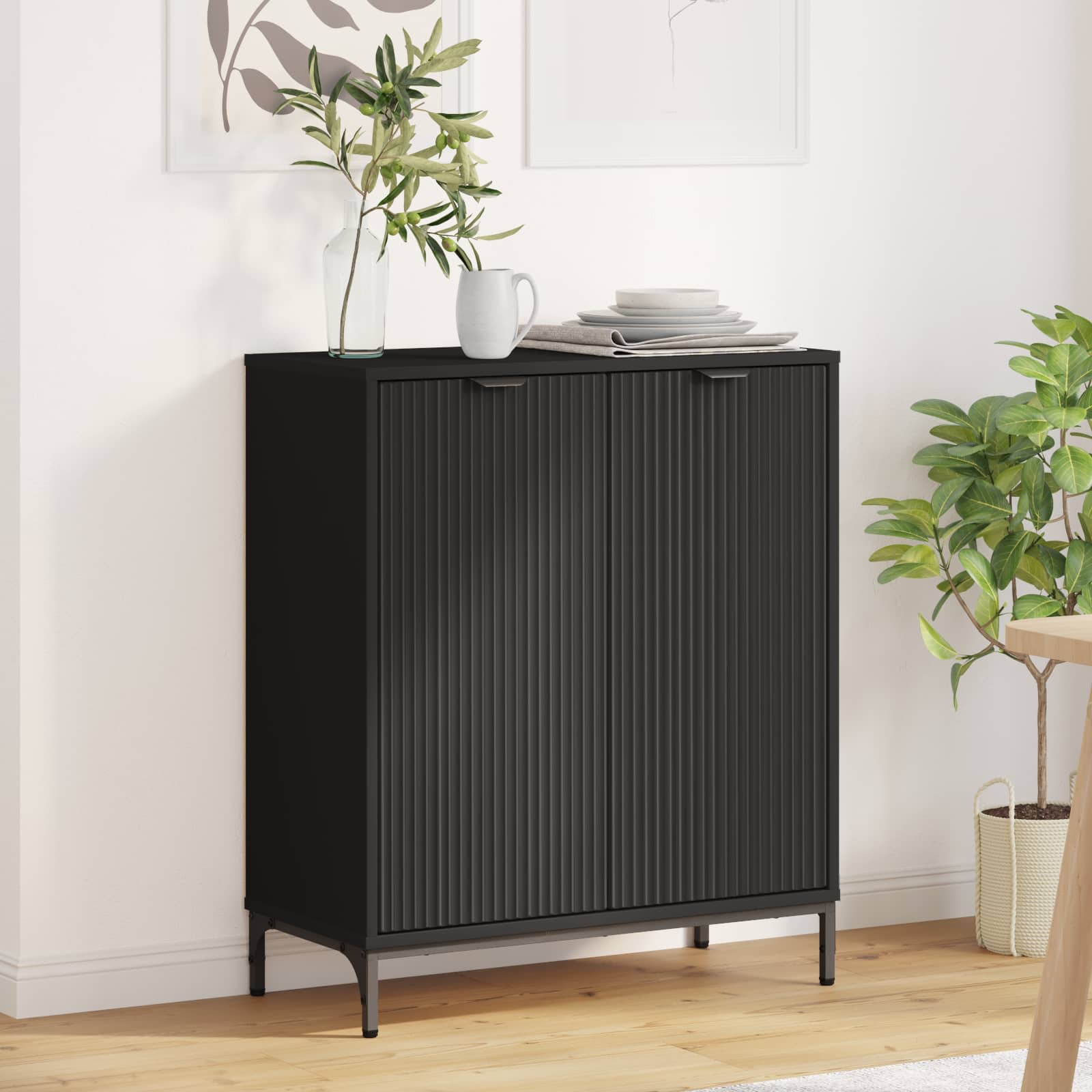 vidaXL Dressoir Wit 69.5 x 33 x 82 cm Bewerkt hout