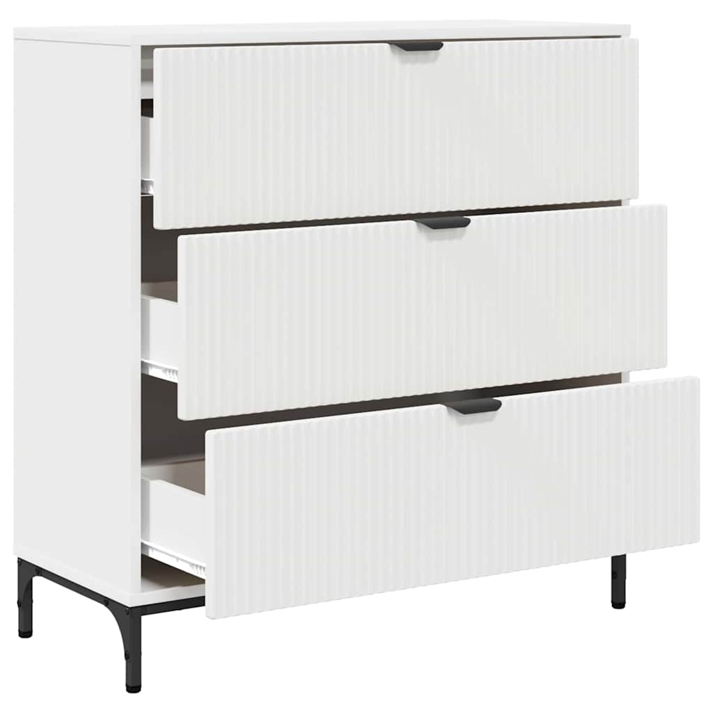 vidaXL Dressoir met lade Wit 79.5 x 33 x 82 cm Bewerkt hout