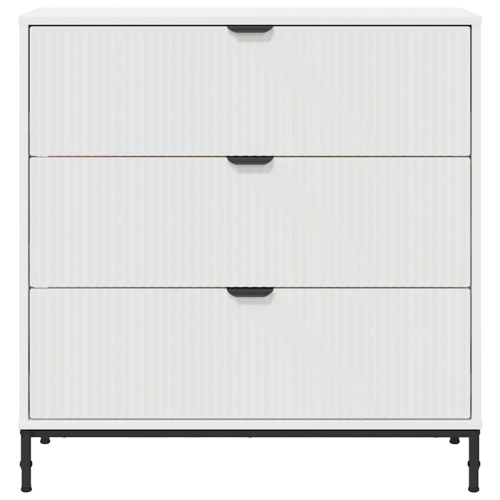 vidaXL Dressoir met lade Wit 79.5 x 33 x 82 cm Bewerkt hout