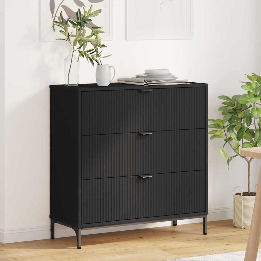 vidaXL Dressoir met lade Wit 79.5 x 33 x 82 cm Bewerkt hout
