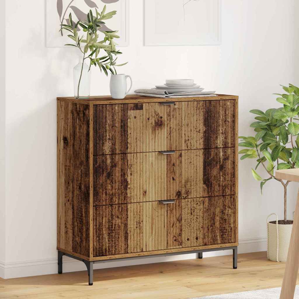 vidaXL Dressoir met lade Wit 79.5 x 33 x 82 cm Bewerkt hout