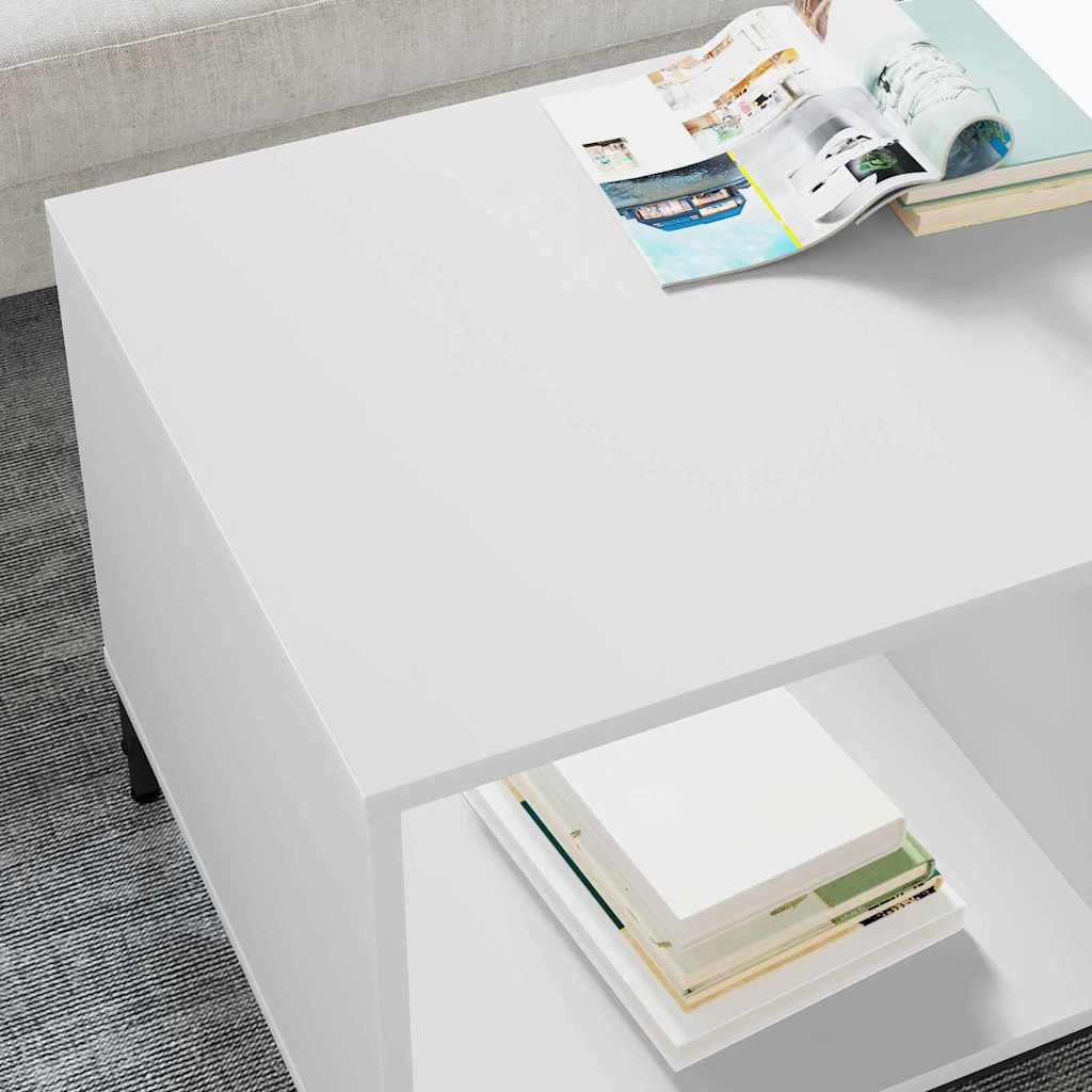 vidaXL Salontafel Wit 90 x 49 x 46 cm Bewerkt hout