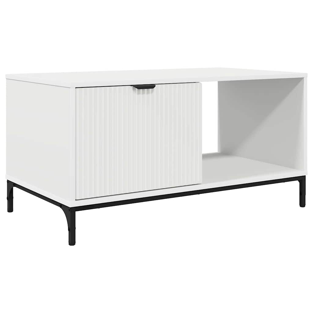 vidaXL Salontafel Wit 90 x 49 x 46 cm Bewerkt hout