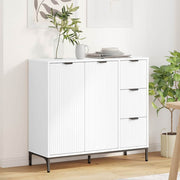 vidaXL Dressoir met lade Wit 89,5 x 33 x 82 cm Bewerkt hout