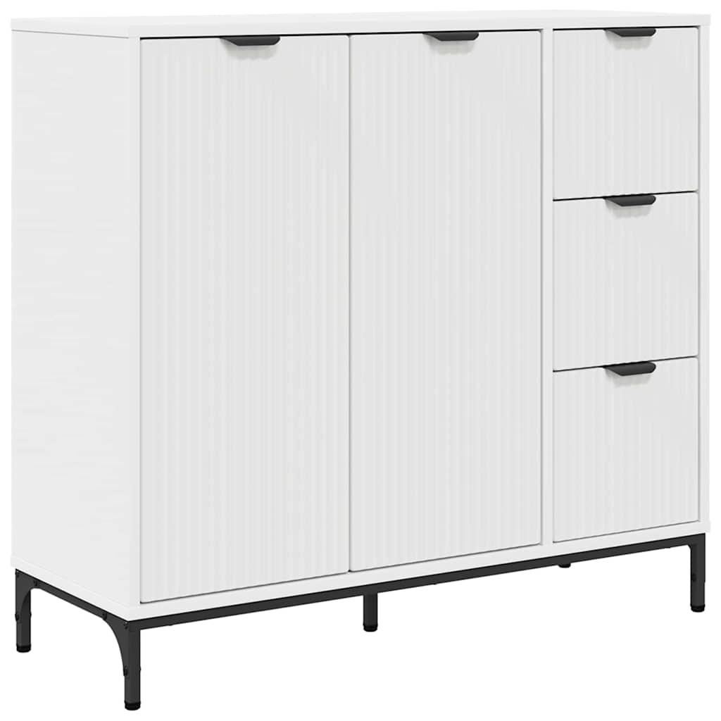 vidaXL Dressoir met lade Wit 89,5 x 33 x 82 cm Bewerkt hout
