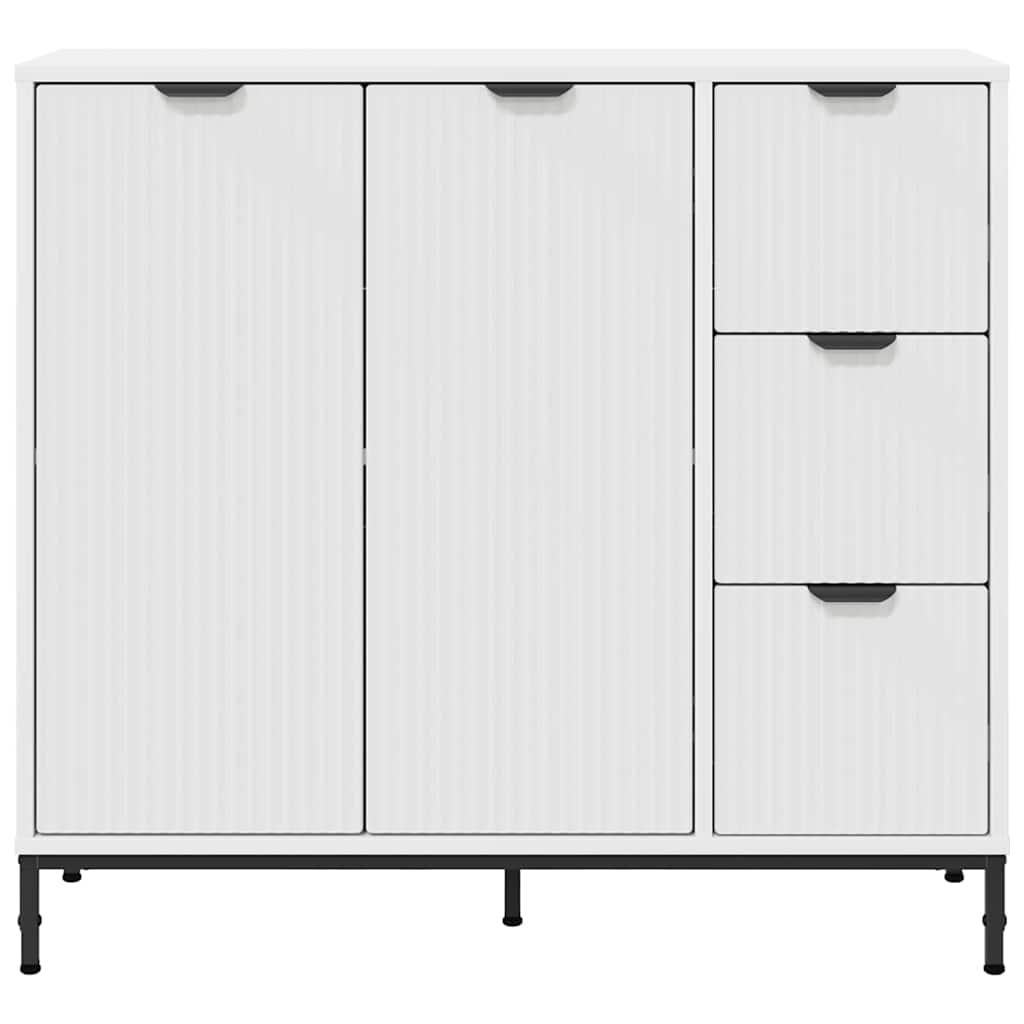 vidaXL Dressoir met lade Wit 89,5 x 33 x 82 cm Bewerkt hout