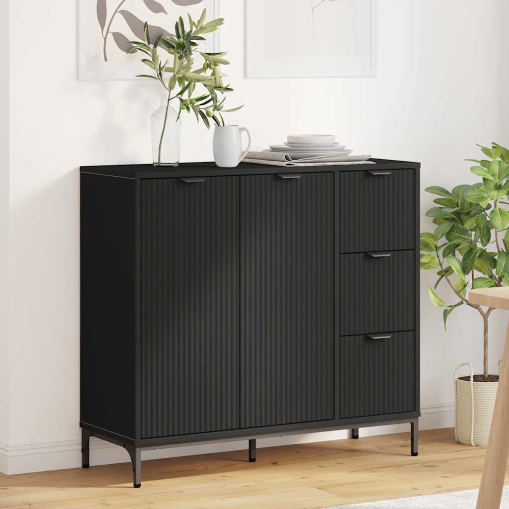 vidaXL Dressoir met lade Wit 89,5 x 33 x 82 cm Bewerkt hout