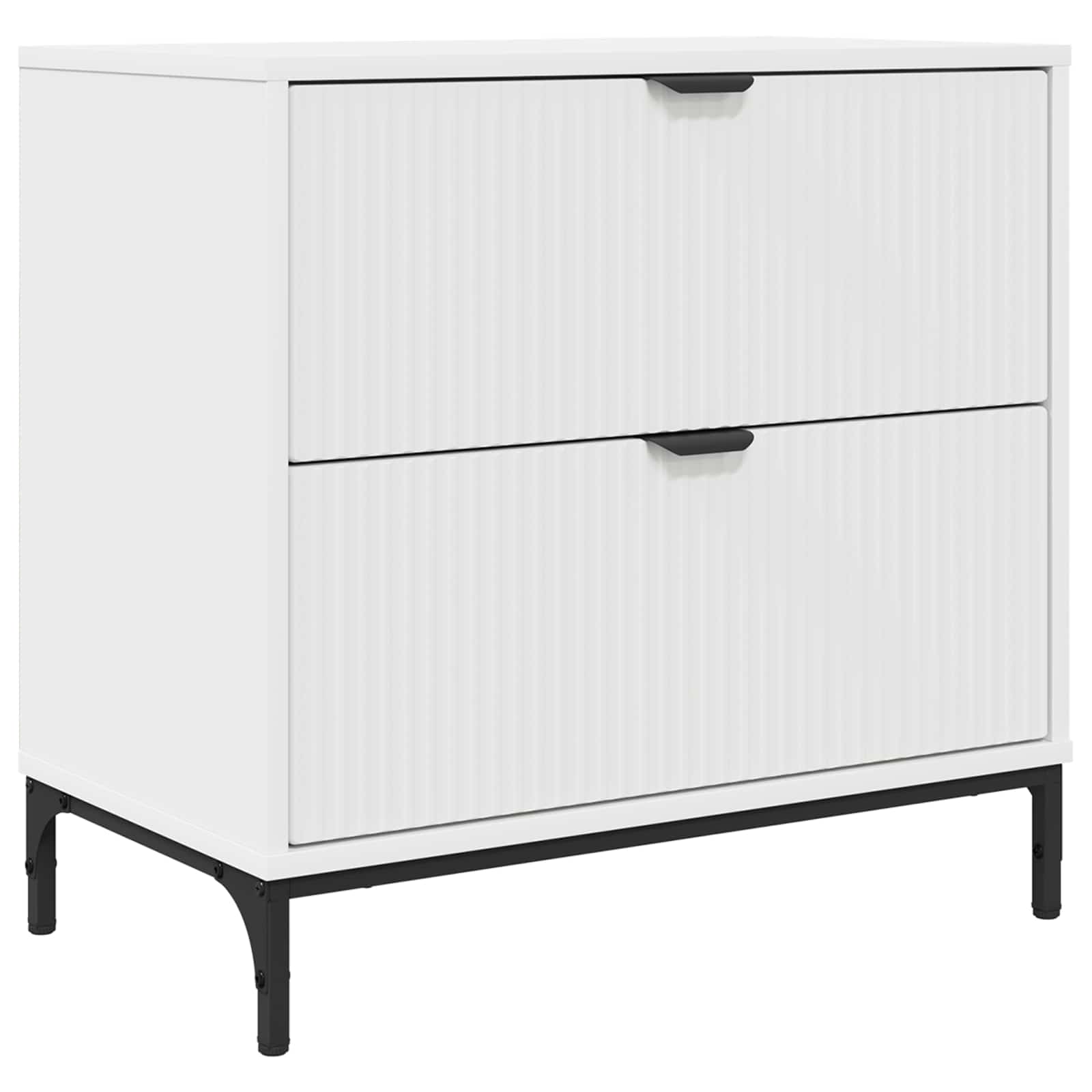 vidaXL Nachtkastje met lade Wit 63.5 x 36 x 61 cm Bewerkt hout