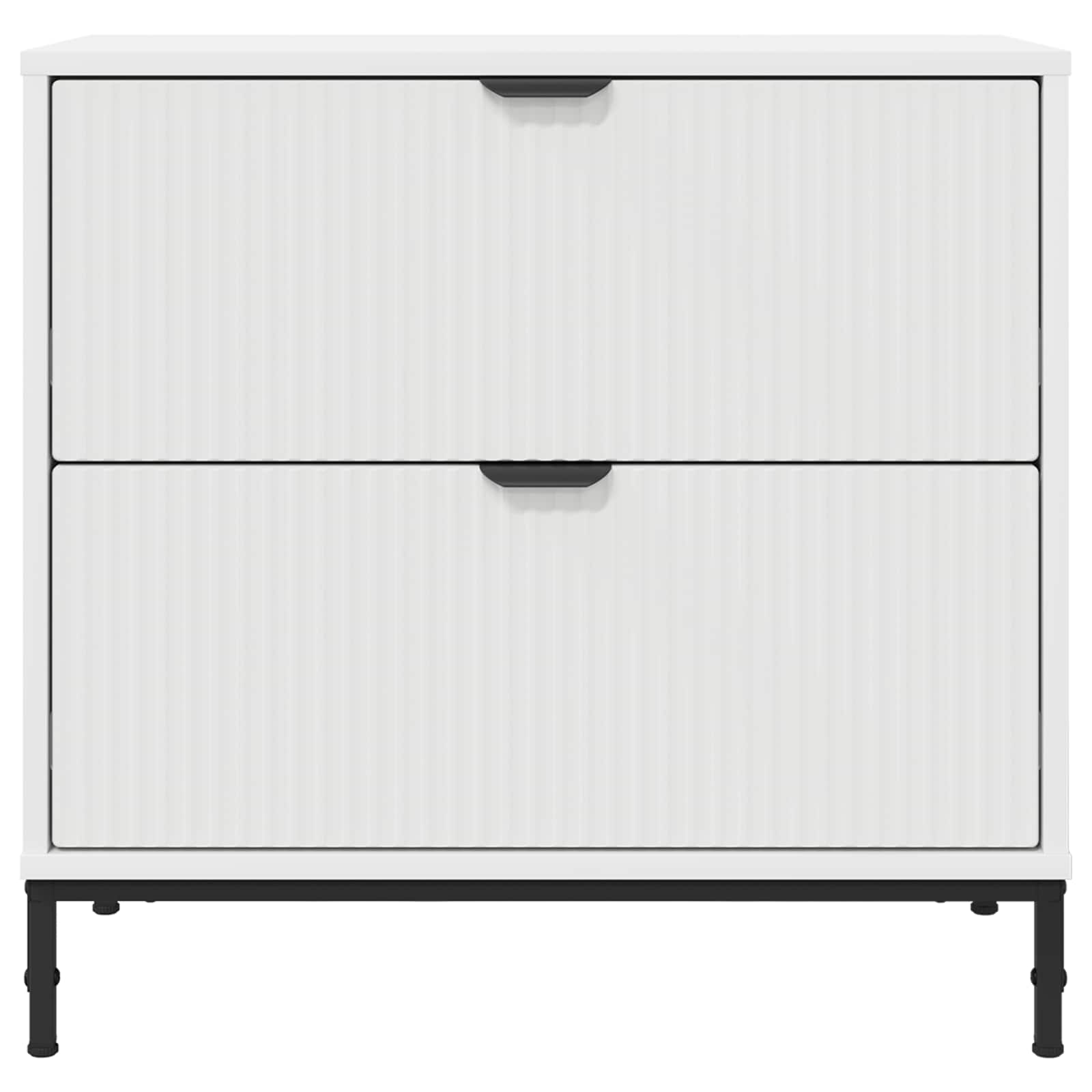 vidaXL Nachtkastje met lade Wit 63.5 x 36 x 61 cm Bewerkt hout