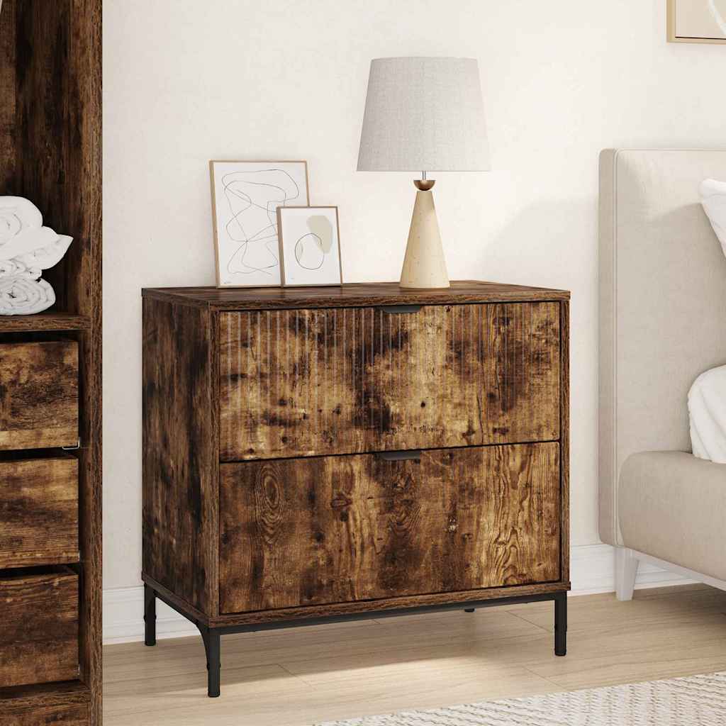 vidaXL Nachtkastje met lade Wit 63.5 x 36 x 61 cm Bewerkt hout
