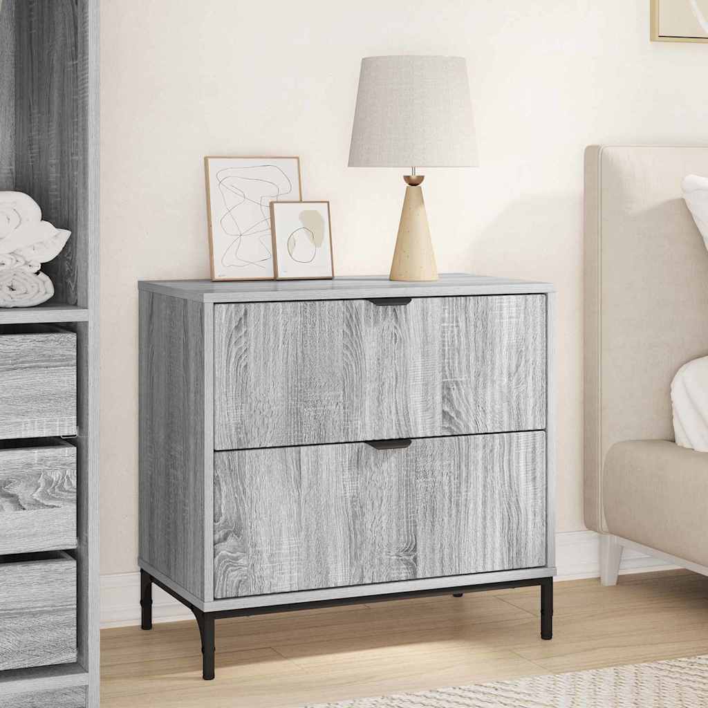 vidaXL Nachtkastje met lade Wit 63.5 x 36 x 61 cm Bewerkt hout