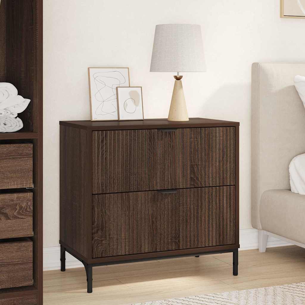 vidaXL Nachtkastje met lade Wit 63.5 x 36 x 61 cm Bewerkt hout