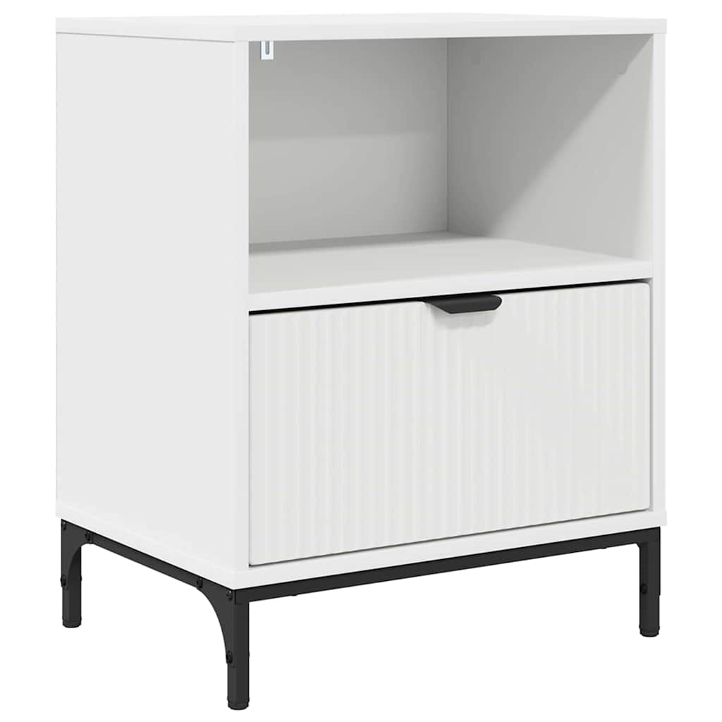 vidaXL Nachtkastje met lade Wit 49 x 36 x 61 cm Bewerkt hout