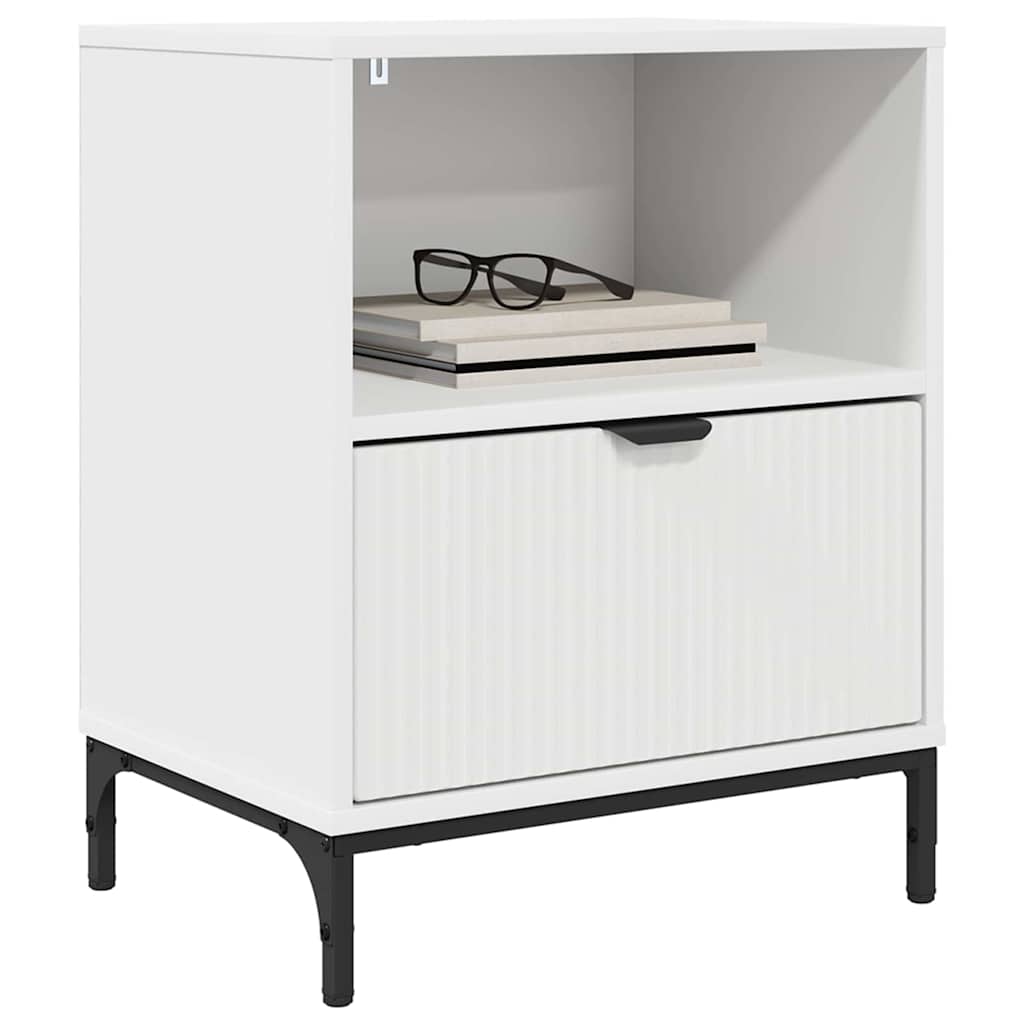 vidaXL Nachtkastje met lade Wit 49 x 36 x 61 cm Bewerkt hout
