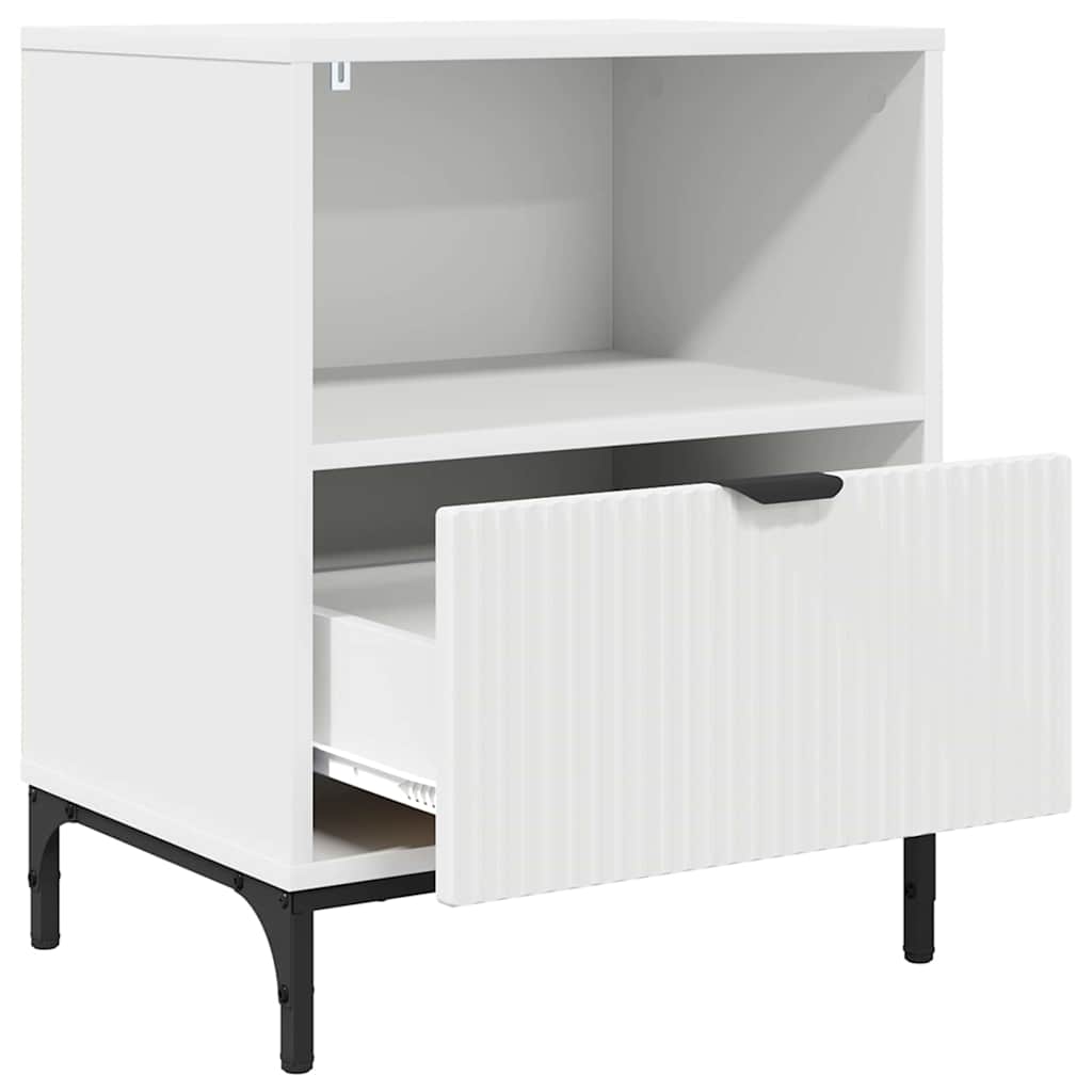 vidaXL Nachtkastje met lade Wit 49 x 36 x 61 cm Bewerkt hout
