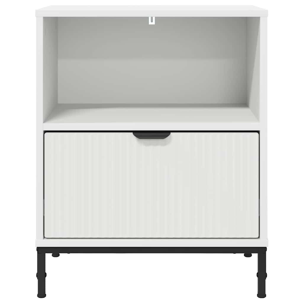 vidaXL Nachtkastje met lade Wit 49 x 36 x 61 cm Bewerkt hout