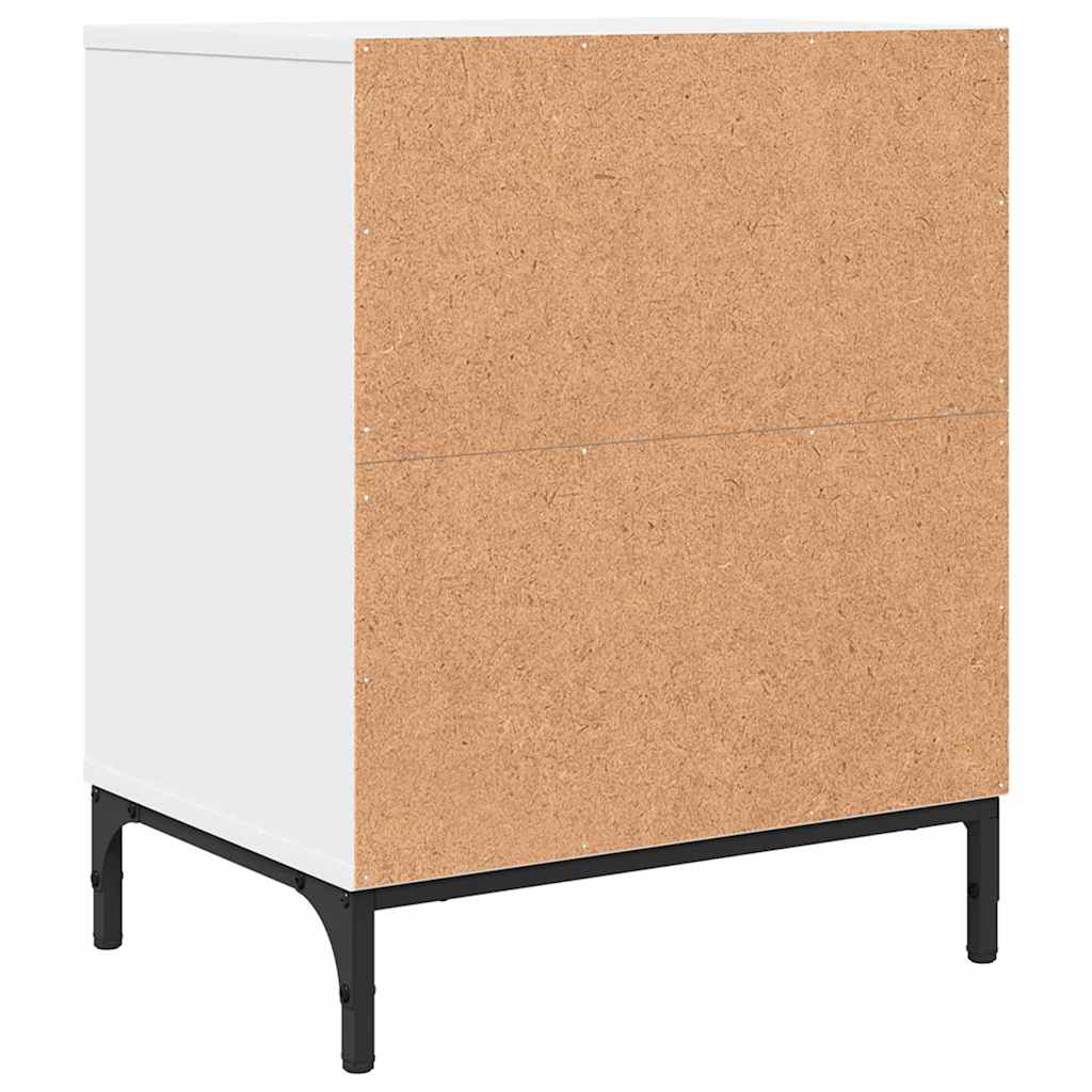 vidaXL Nachtkastje met lade Wit 49 x 36 x 61 cm Bewerkt hout
