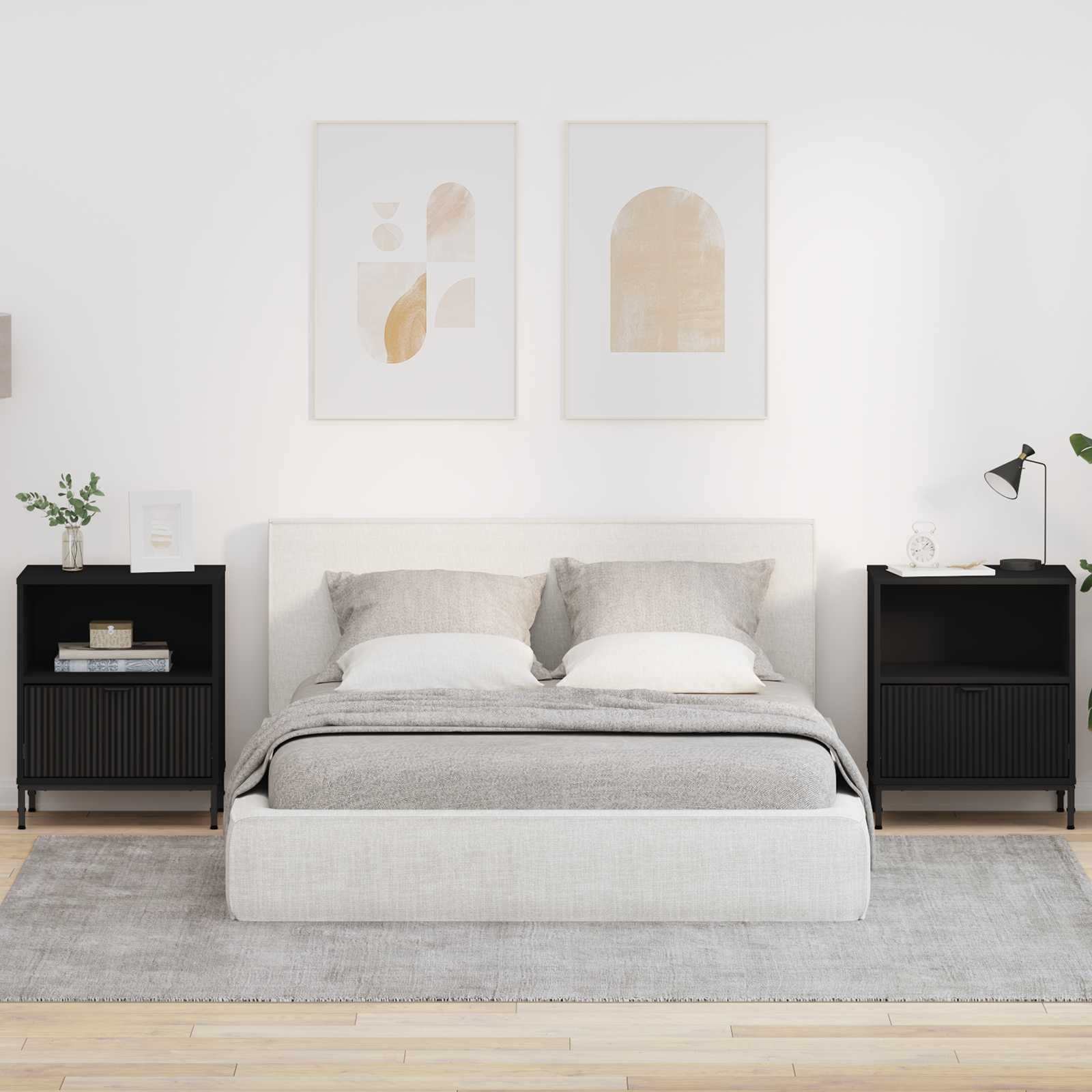 vidaXL Nachtkastje met lade Wit 49 x 36 x 61 cm Bewerkt hout
