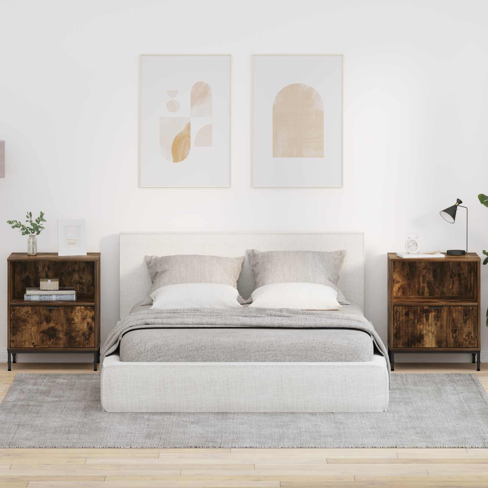 vidaXL Nachtkastje met lade Wit 49 x 36 x 61 cm Bewerkt hout
