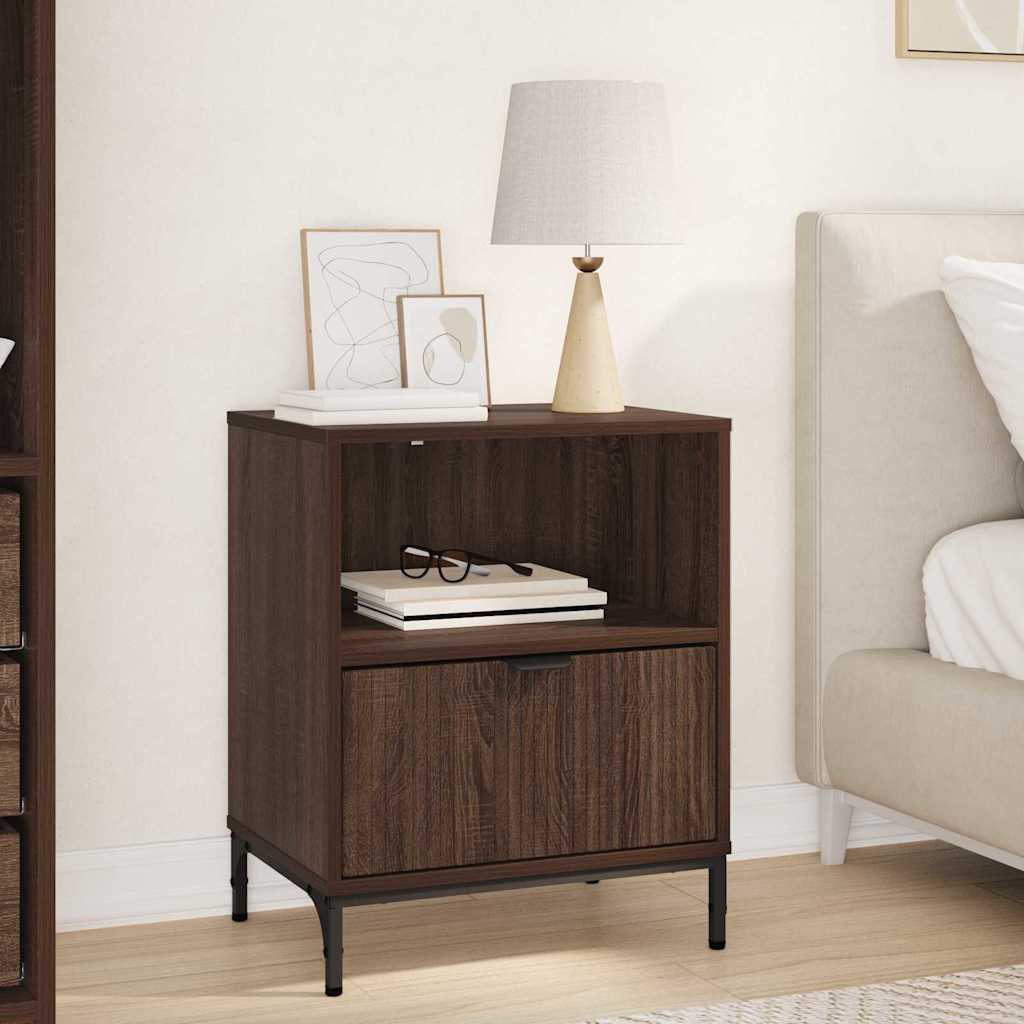 vidaXL Nachtkastje met lade Wit 49 x 36 x 61 cm Bewerkt hout
