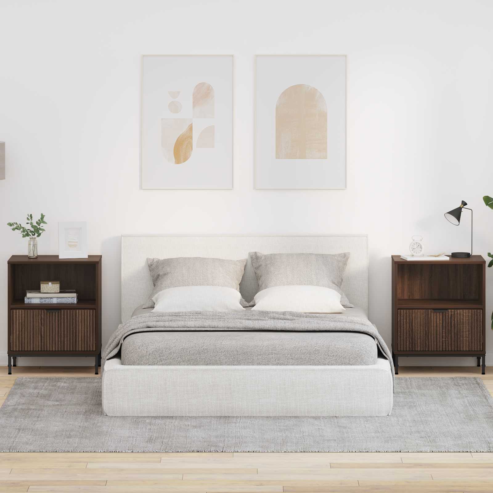 vidaXL Nachtkastje met lade Wit 49 x 36 x 61 cm Bewerkt hout