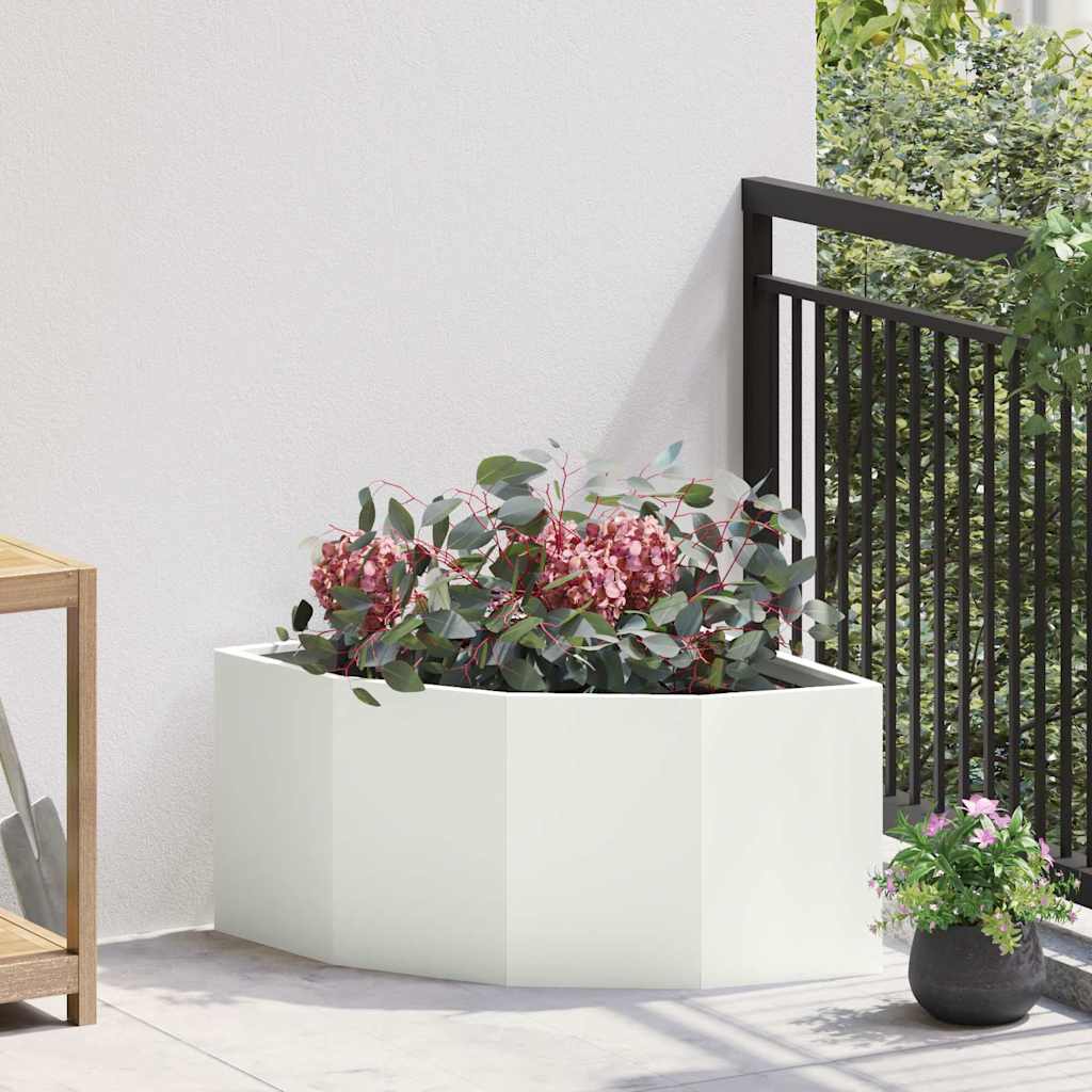 vidaXL Hoek Plantbak Zwart 60 x 60 x 35 cm Staal
