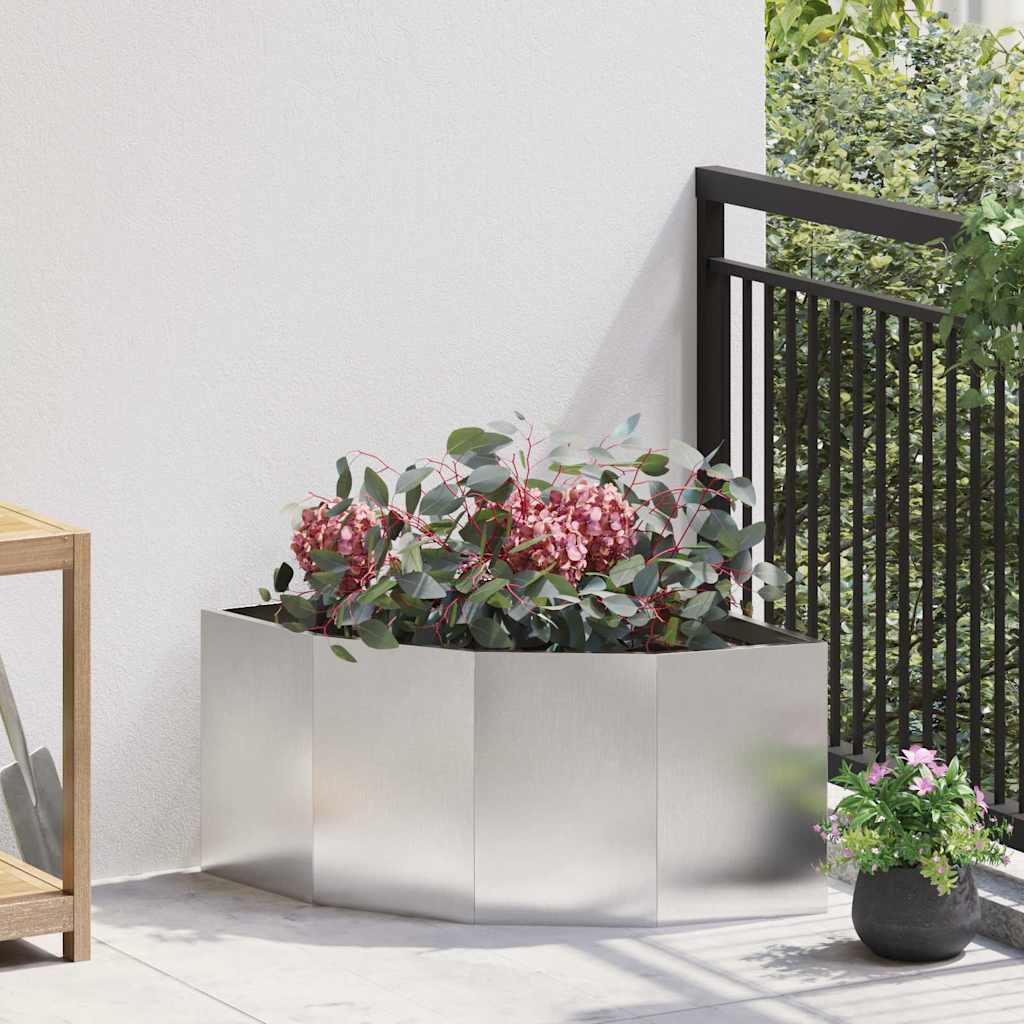vidaXL Hoek Plantbak Zwart 60 x 60 x 35 cm Staal